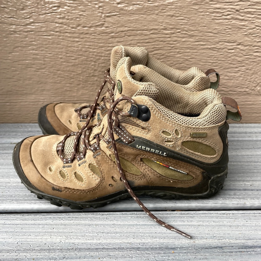 Merrell Chameleon Mid Arc Waterproof Hiking Ankle Boots Womens Size 8 Vibram